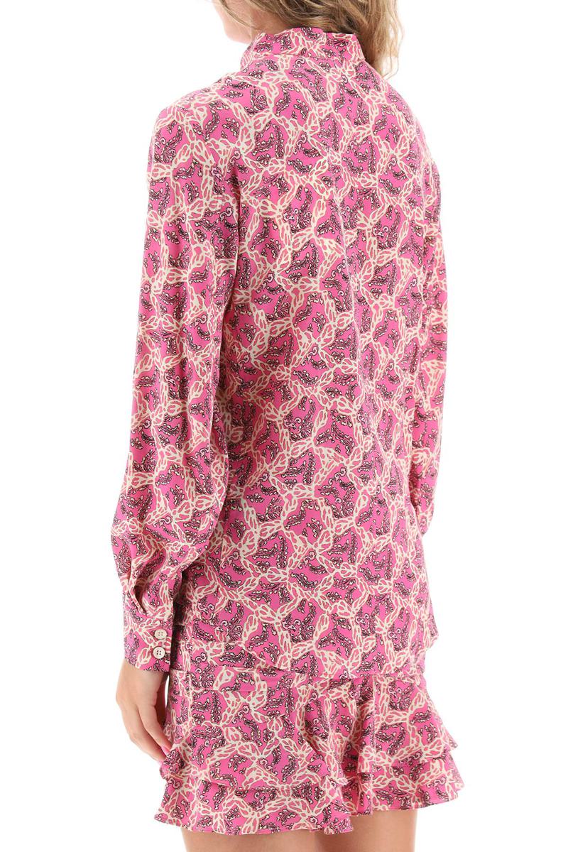 Shop Isabel Marant Ilda Silk Shirt With Paisley Print In Blu