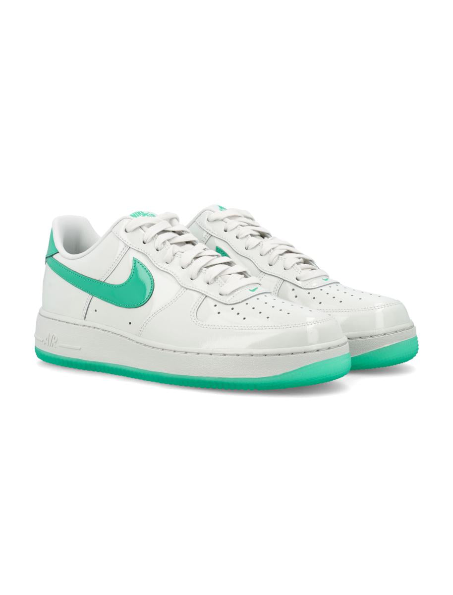 Shop Nike Air Force 1 Premium Sneakers In Platinum Tint Stadium Green