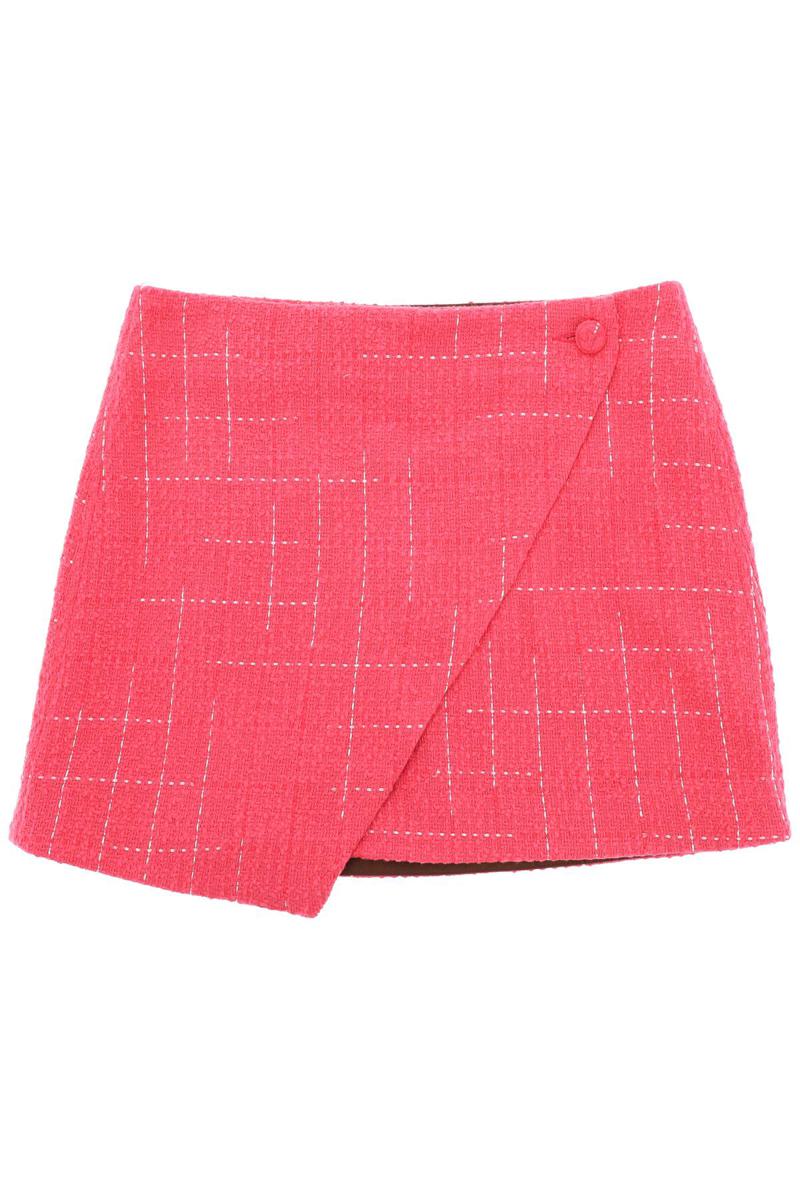 Shop Saks Potts 'clara' Boucle Mini Skirt In Fuxia