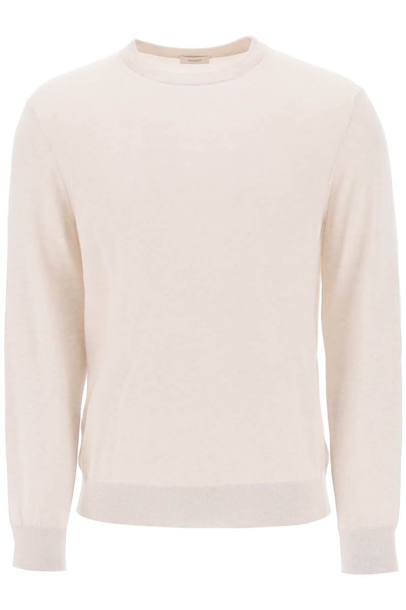 Shop Agnona Cashmere Silk Sweater In Beige