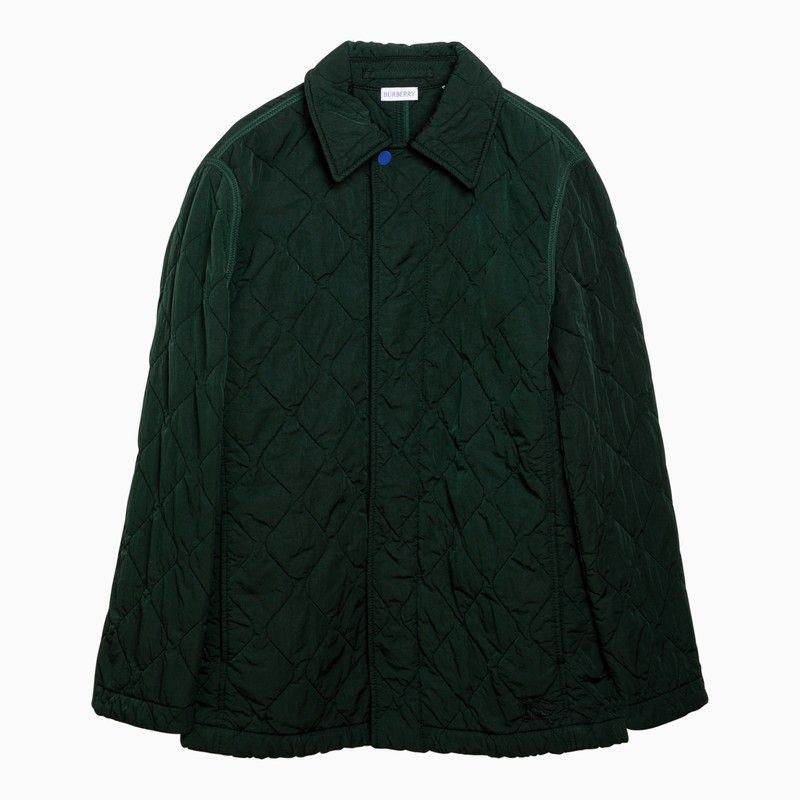 Shop Burberry Outerwear In Green