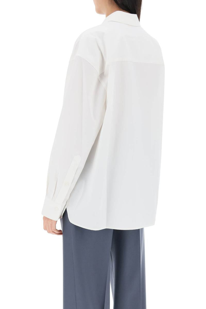 Shop Loulou Studio Espanto Oversized Shirt In Bianco