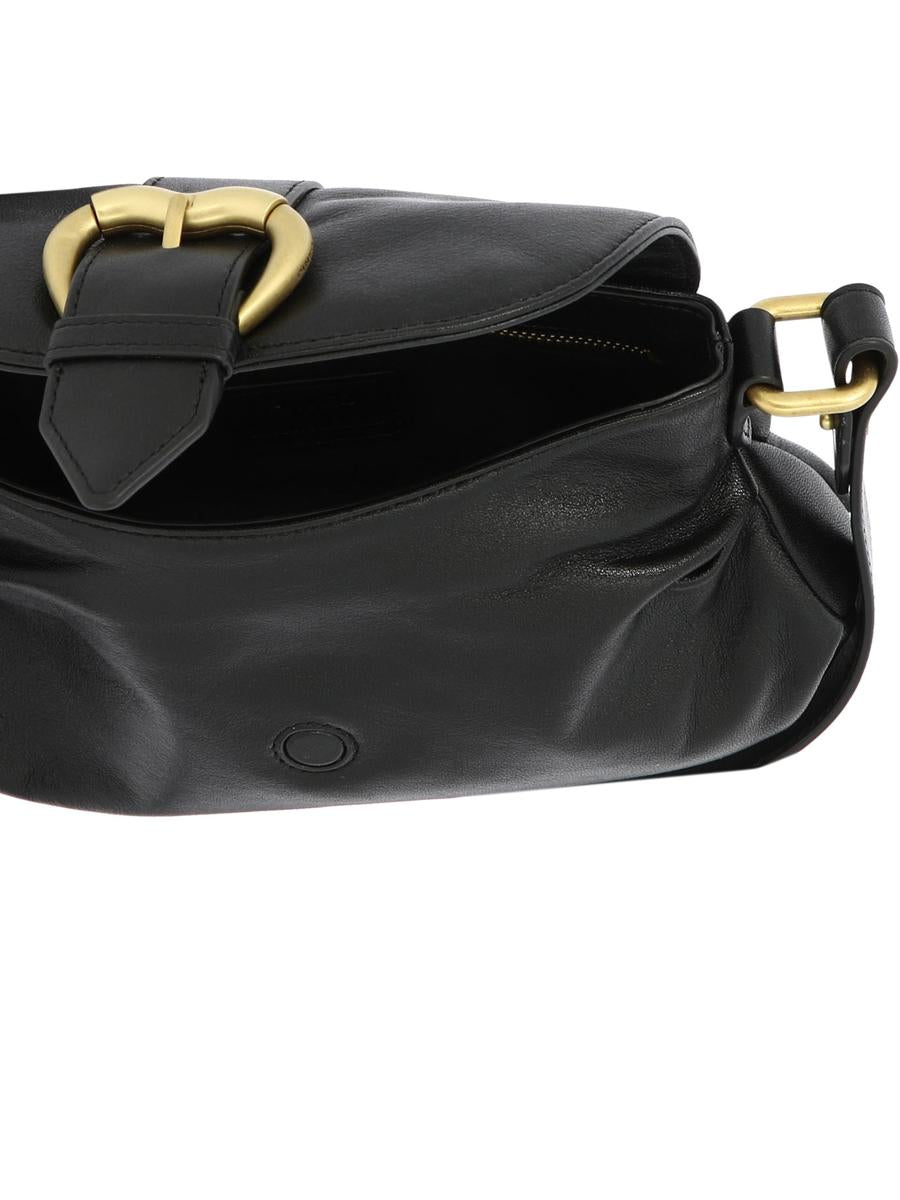 Shop Pinko "mini Jolene" Shoulder Bag In Black