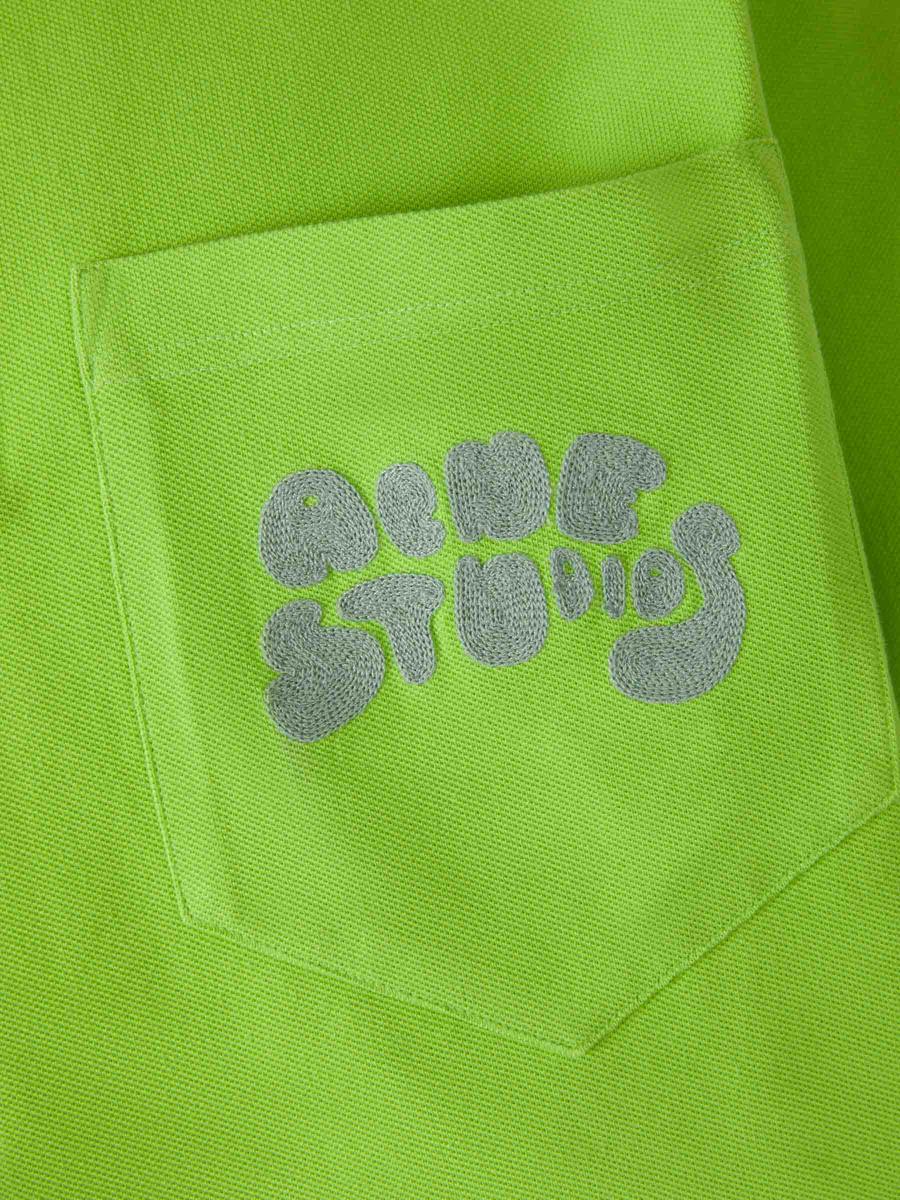 Shop Acne Studios Pocket Detail Polo In Light Green