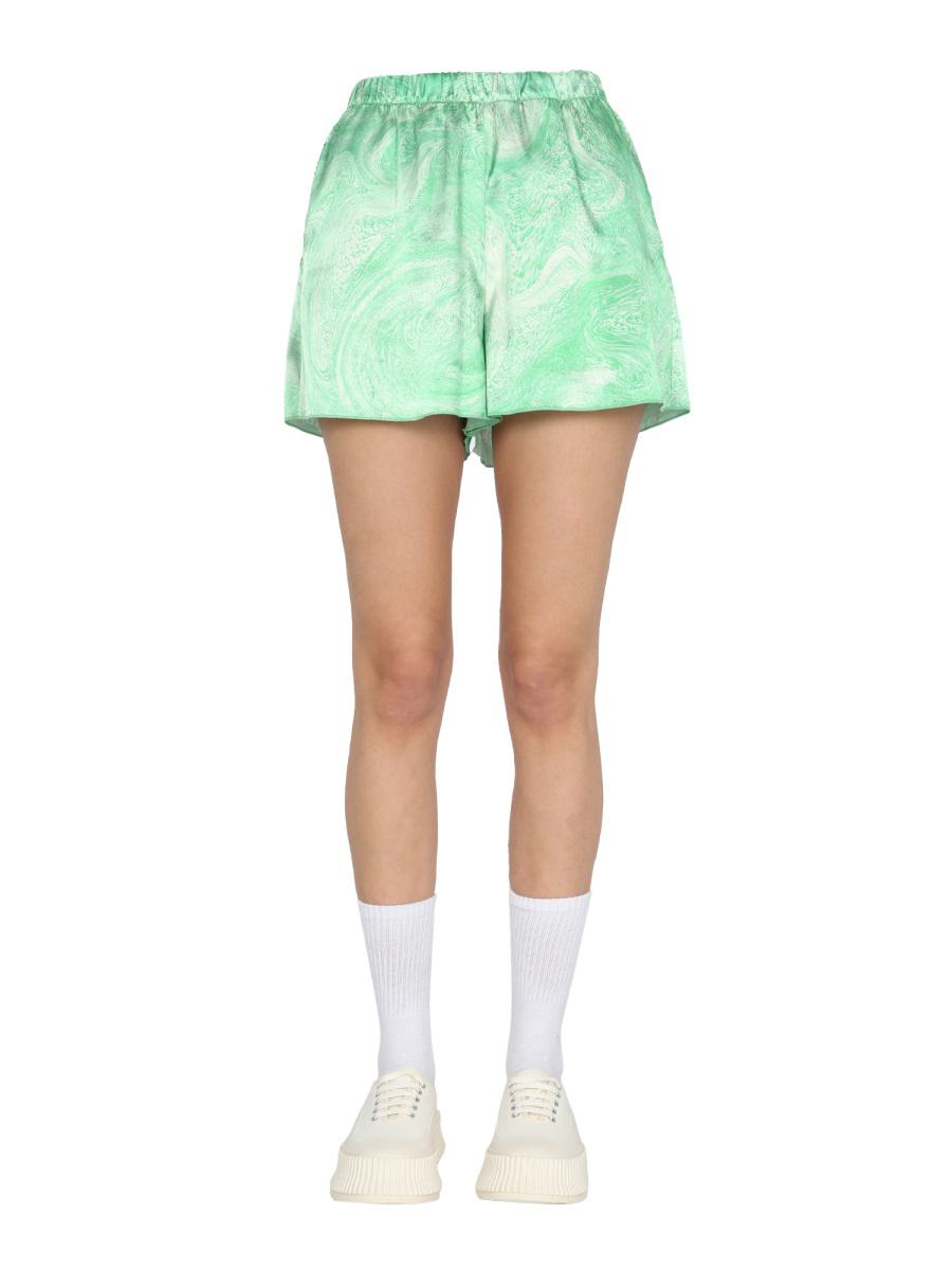 Opening Ceremony Marble Effect Shorts In Green