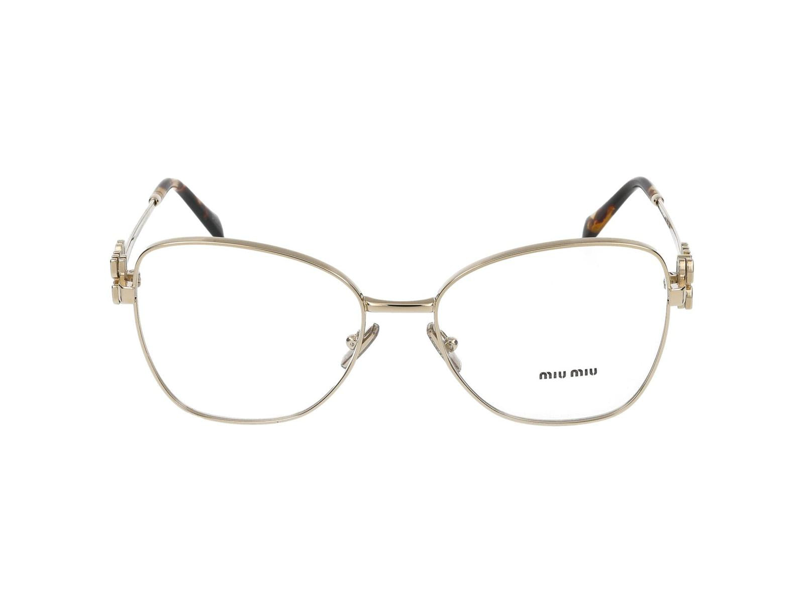 Shop Miu Miu Eyeglasses In Pale Gold