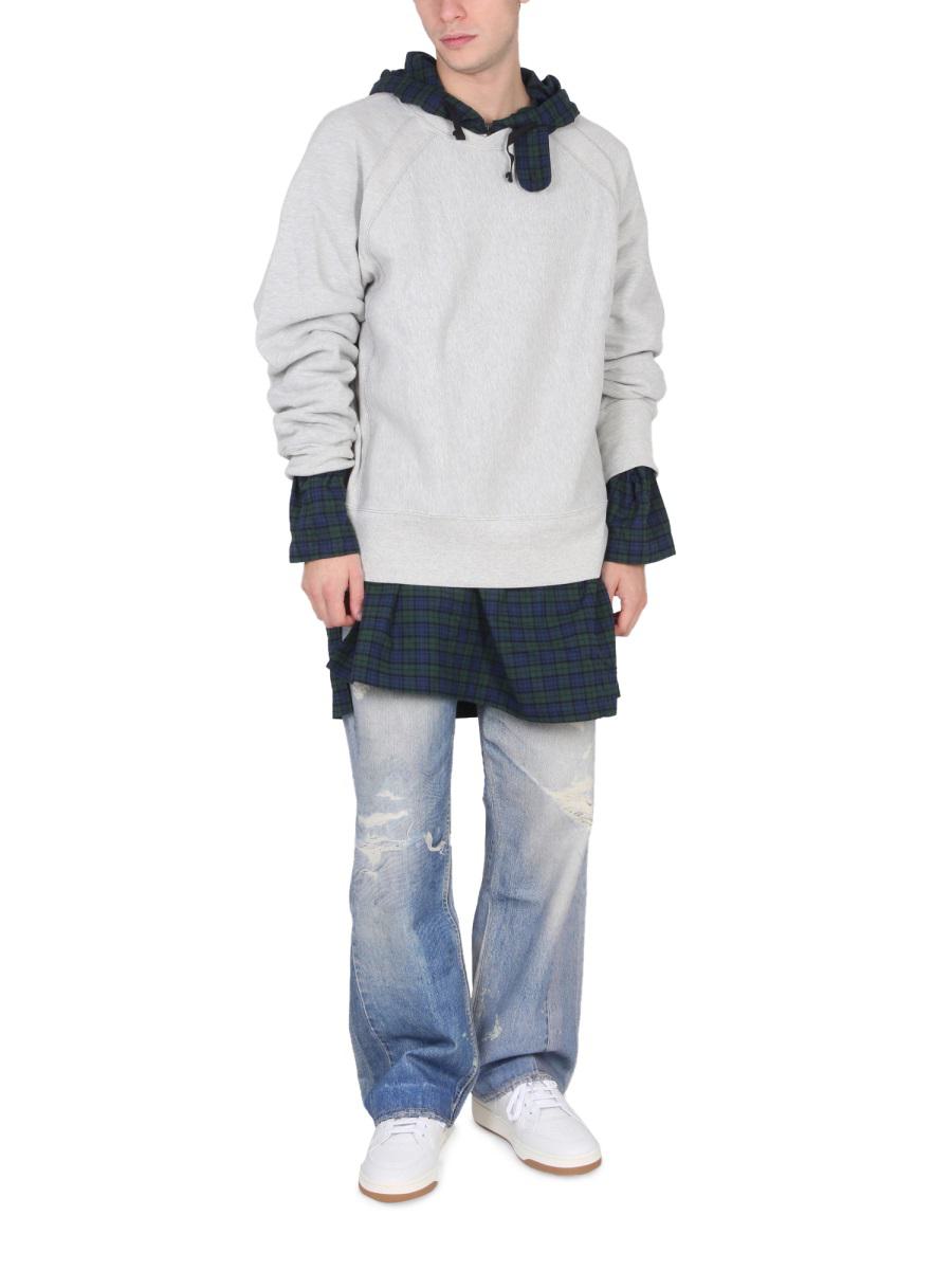 Shop Engineered Garments Crewneck Sweatshirt In Grey