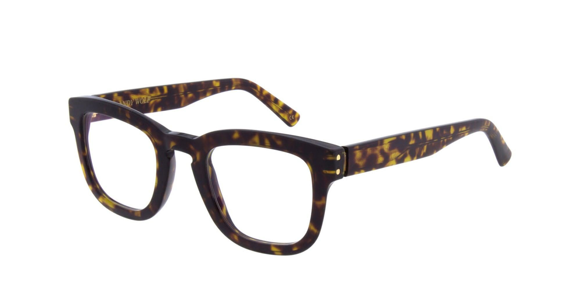 Shop Andy Wolf Eyeglasses In Brown Tortoise