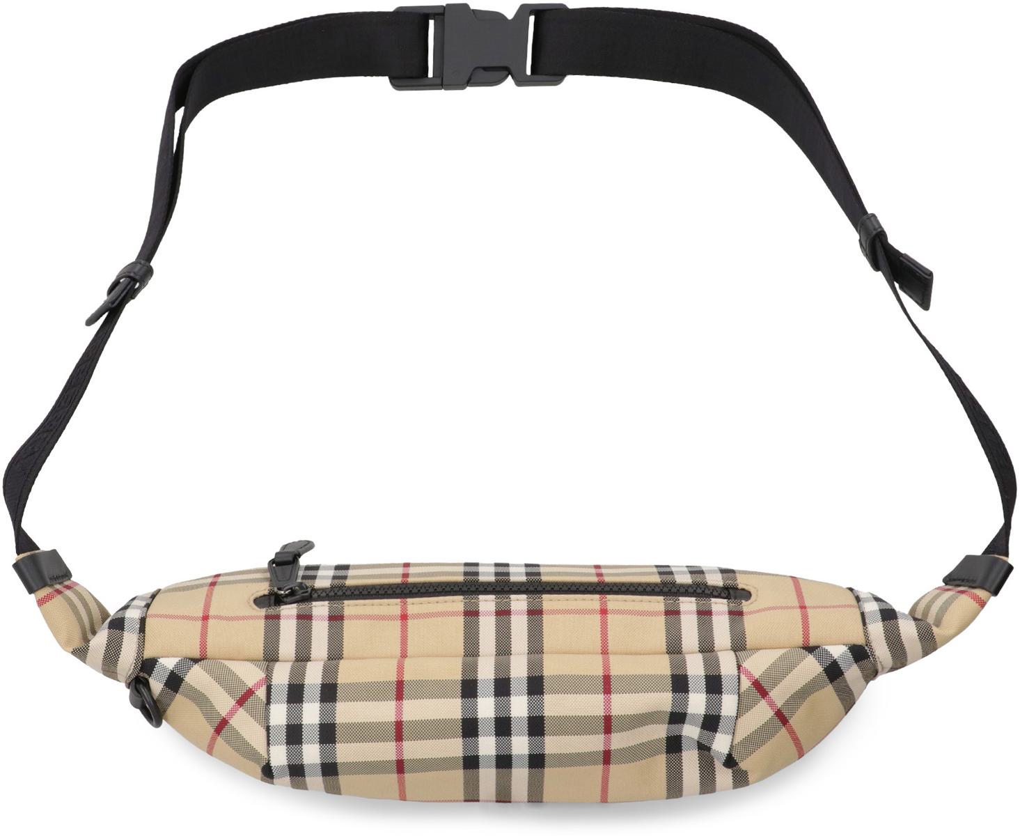 Shop Burberry Technical Fabric Belt Bag In Beige