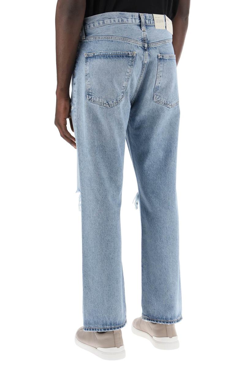 Shop Agolde 90's Destroyed Jeans With Distressed Details In Blu