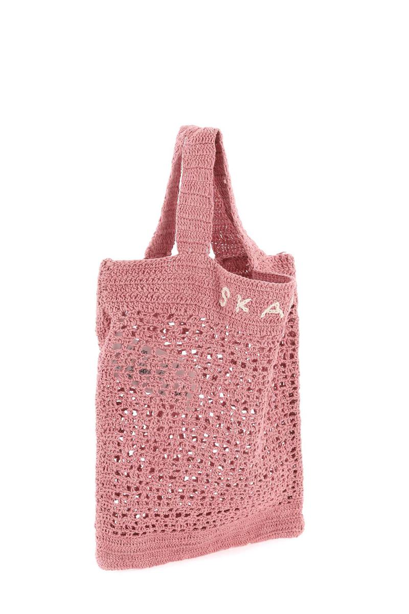 Shop Skall Studio Evalu Crochet Handbag In 9 In Rosa
