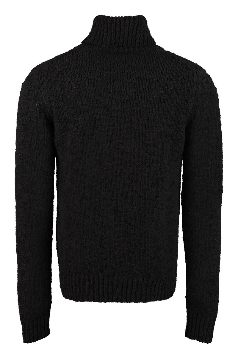 Shop Dolce & Gabbana Virgin Wool Turtleneck Sweater In Black