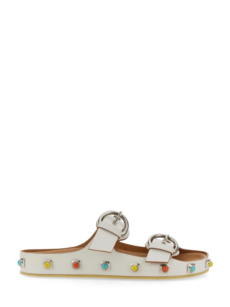 Etro Crown Me Sandal In White