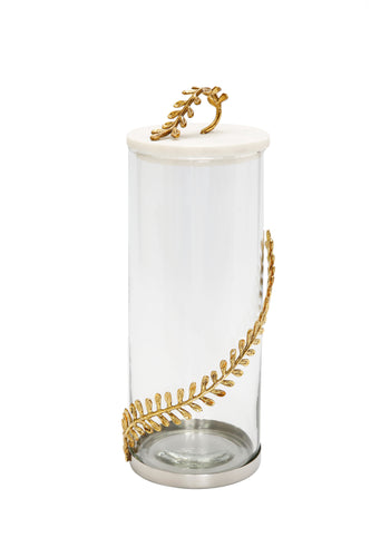 Palmina Glass Canister w Marble Lid - 4 Sizes