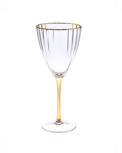 SET 6 WATER GLASS W/ GOLDEN RIM 14 OZ. SENSA - CFV0074-CGD-S6