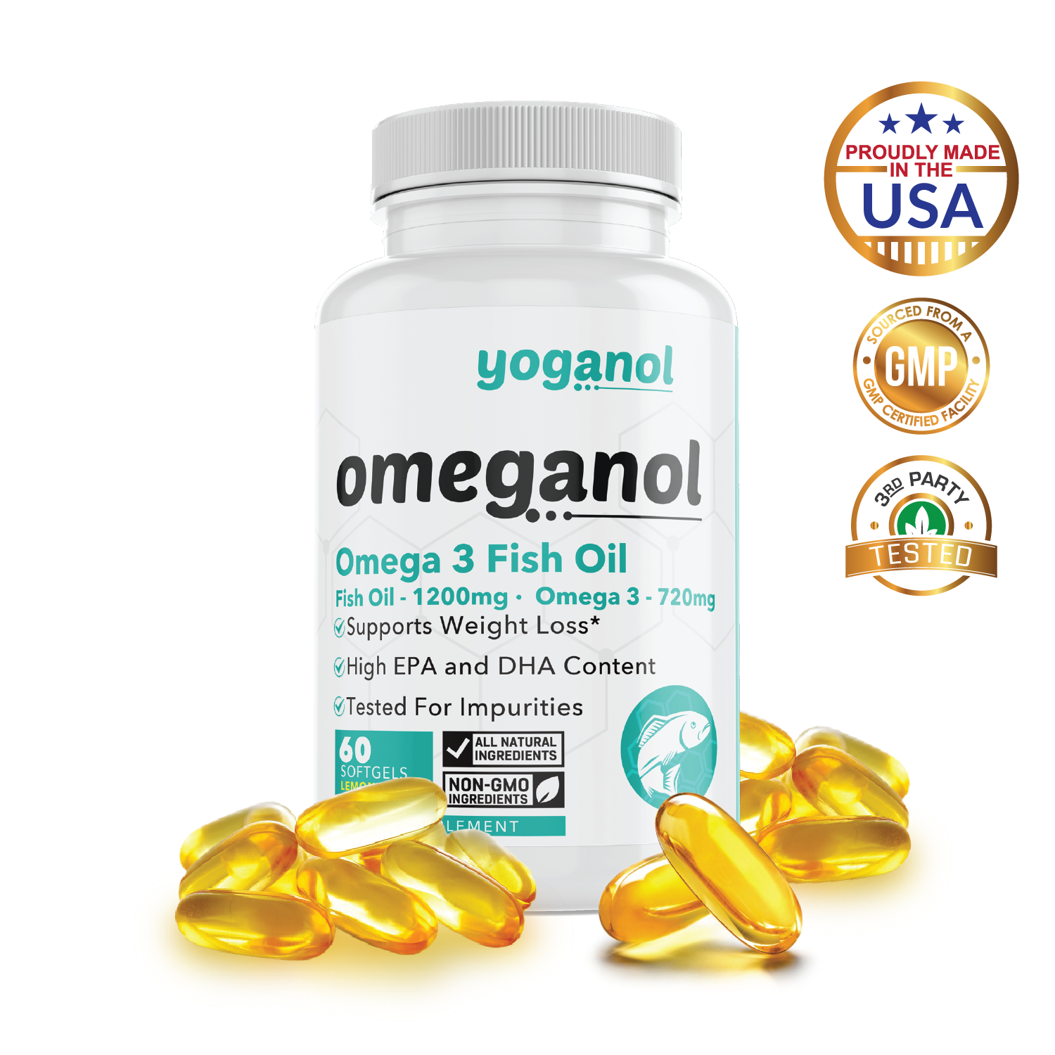 Omeganol Omega 3 Fish Oil Supplements Capsules Yoganol