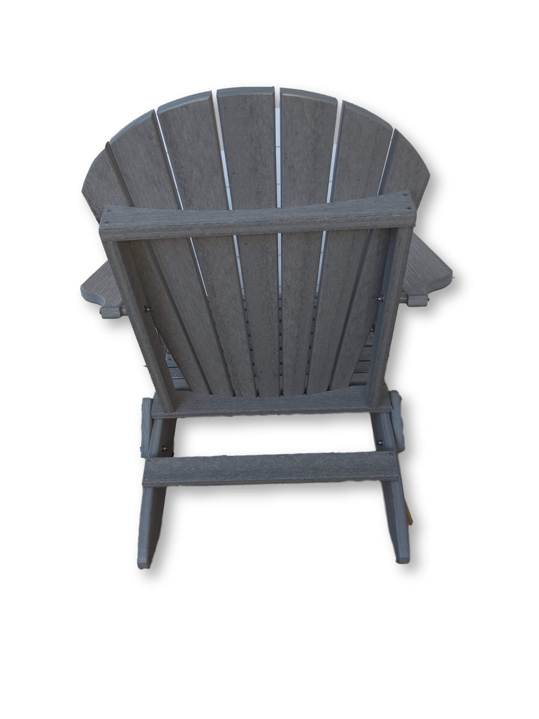 Dove Gray Folding Adirondack Chair No Cup Holders All Weather