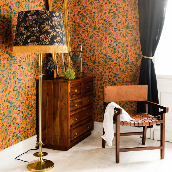 THE GARDEN OF IMMORTALITY Mustard Yellow - Wallpaper - Products