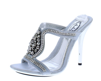 silver embellished shoes