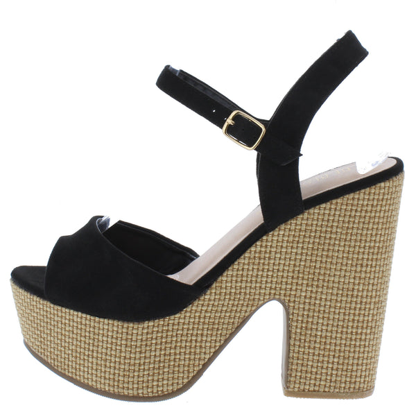 Alden3 Black Peep Toe Ankle Strap 