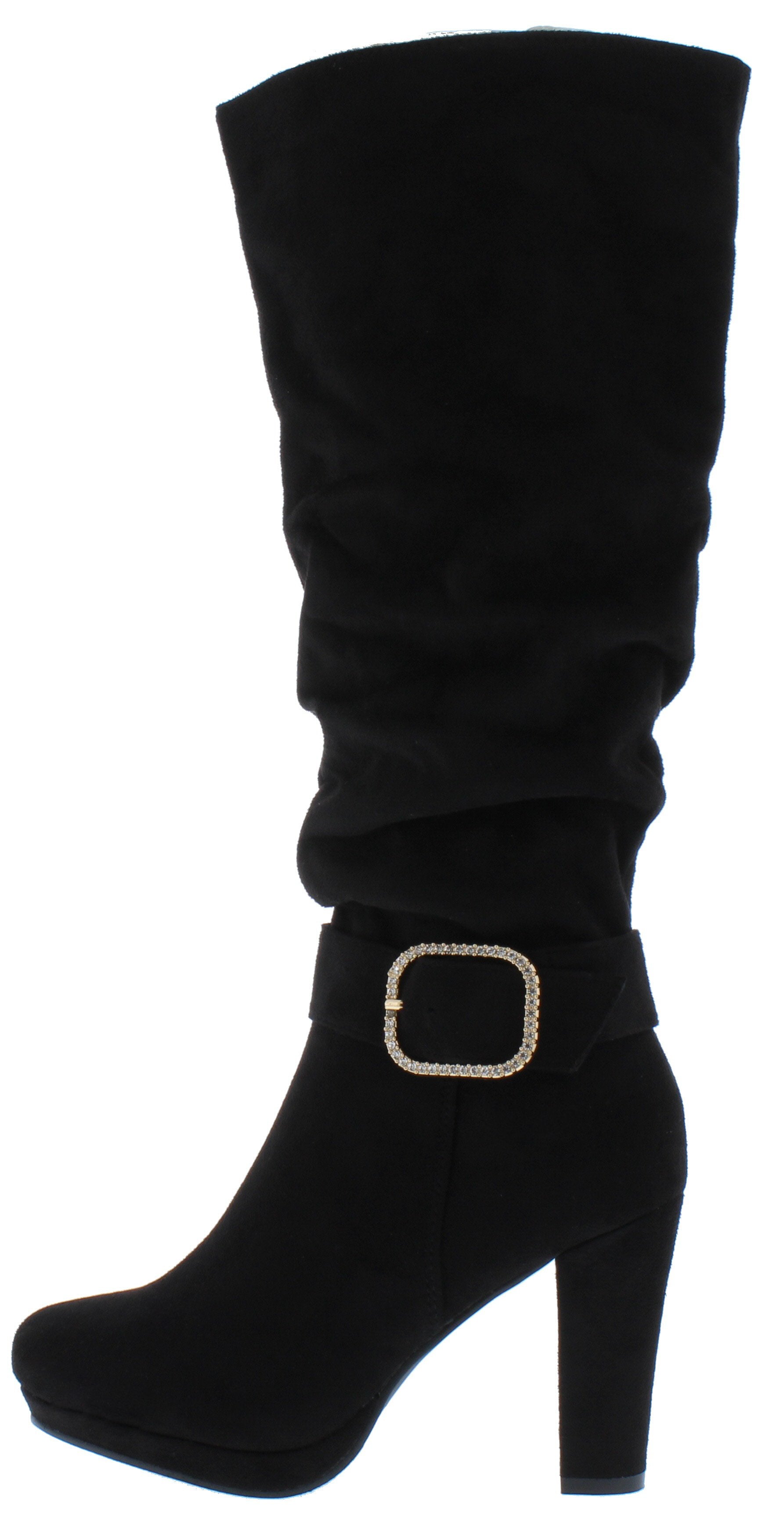 black low platform boots