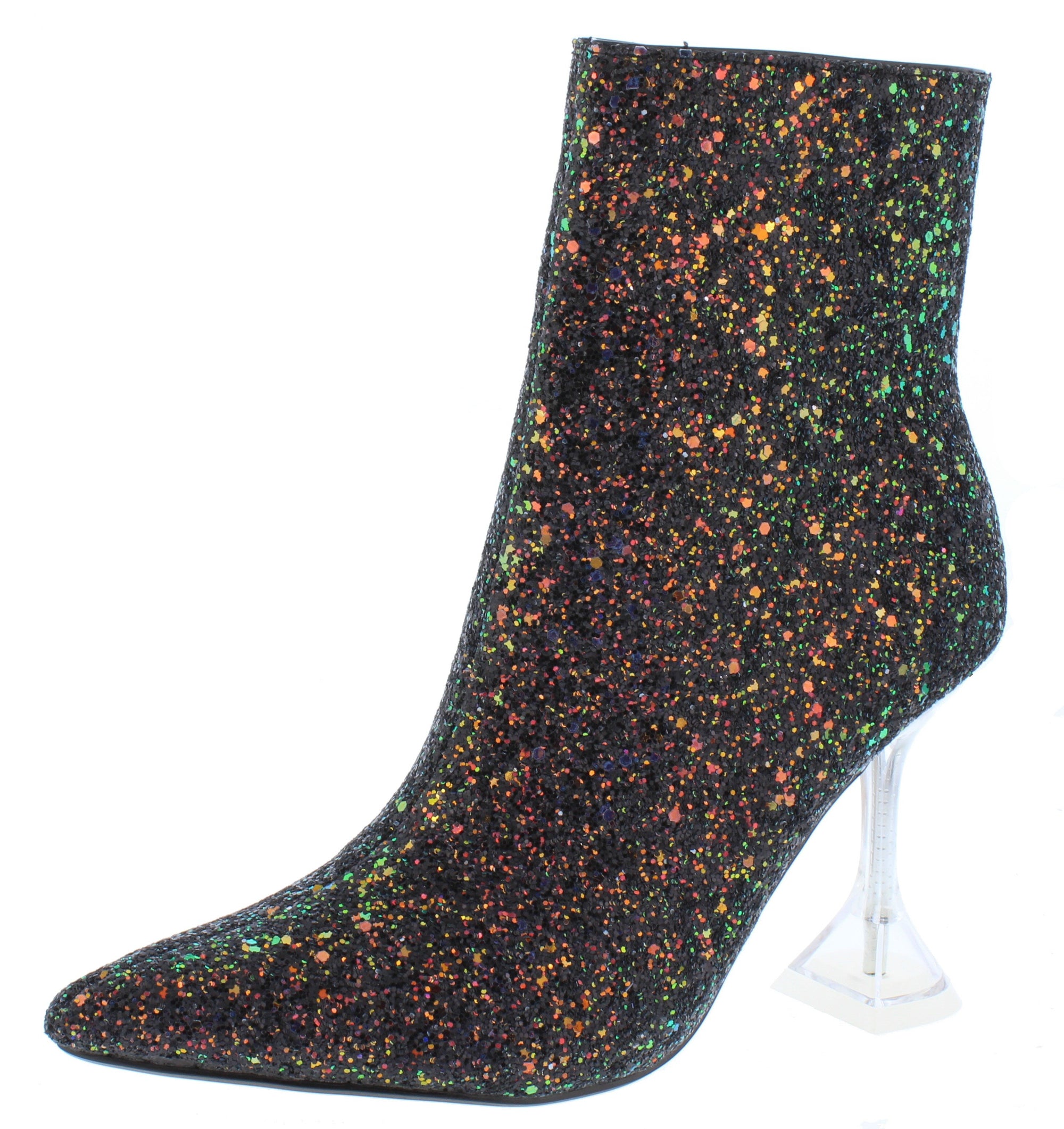 lucite heel boots