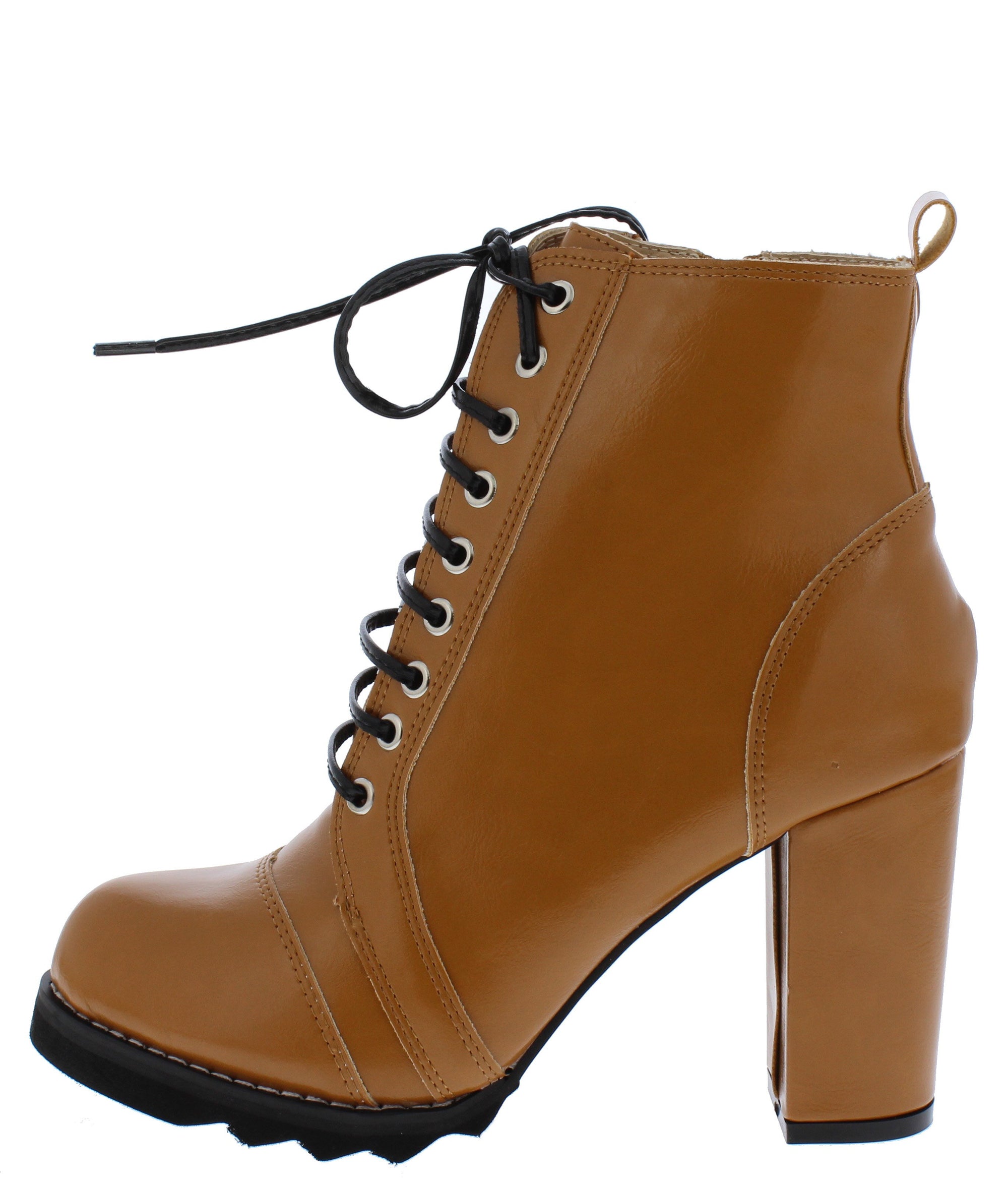 tan high heel ankle boots