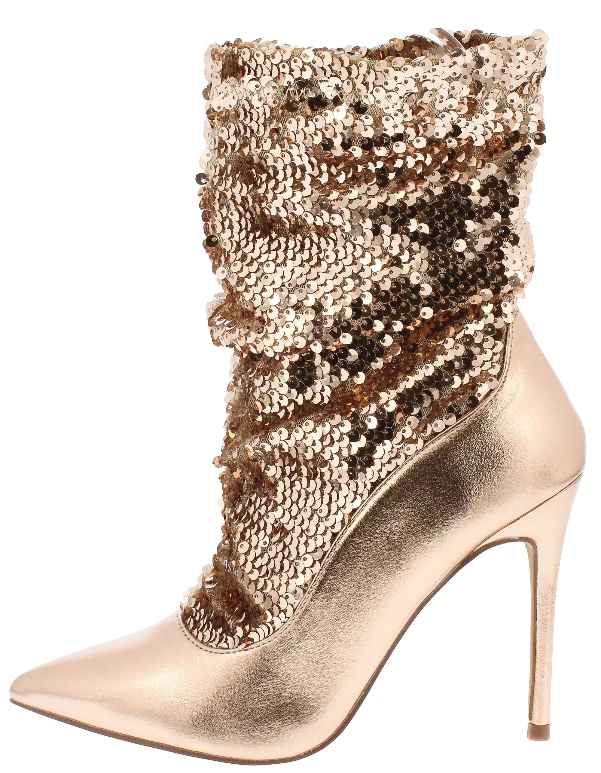 gold sequin shoes