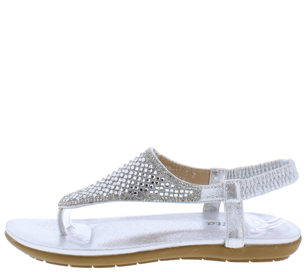 silver rhinestone sandals