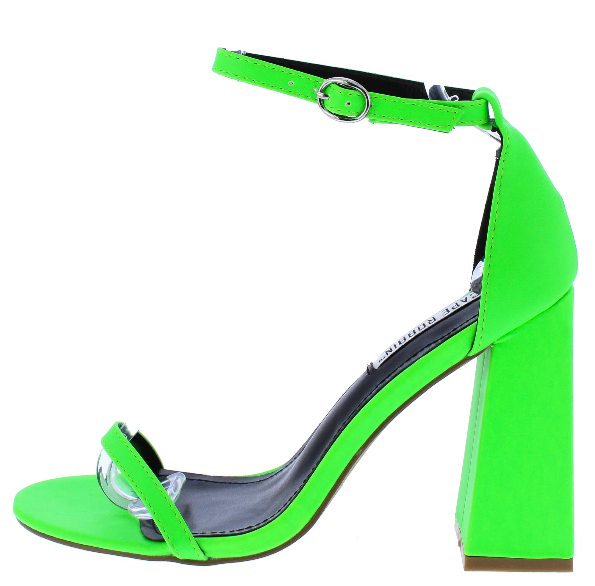 green ankle strap shoes