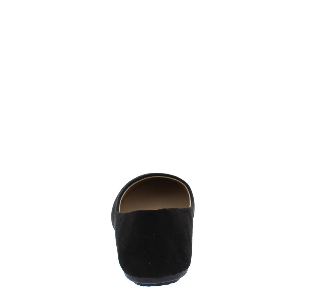 black round toe ballet flats