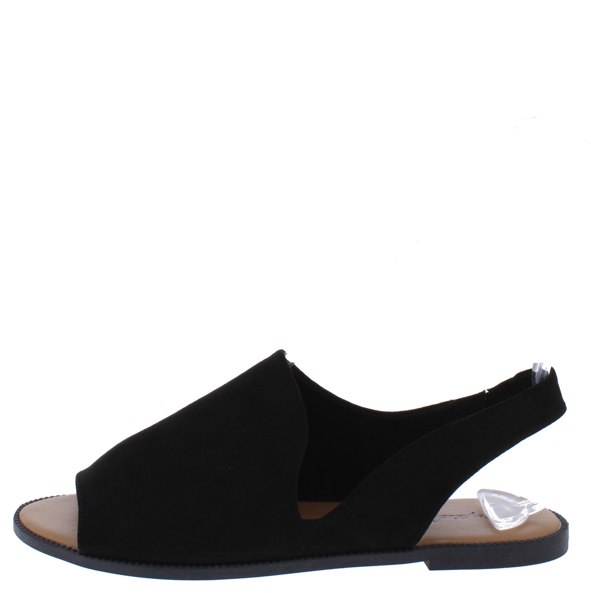 black slingback flat sandals