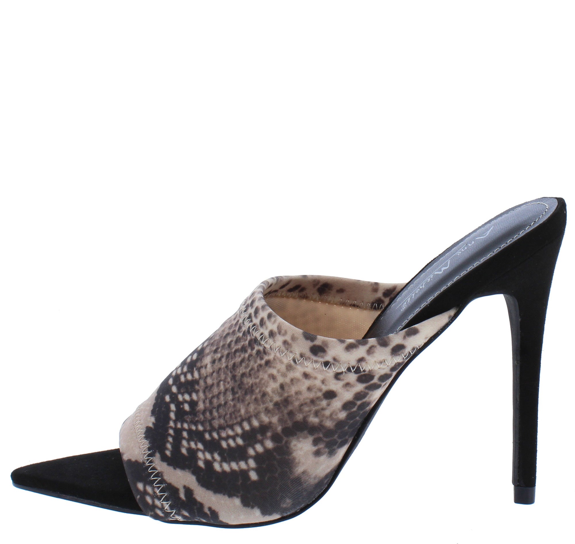 Exception25 Snake Pointed Peep Toe 