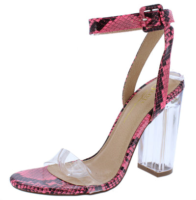 pink snake heels