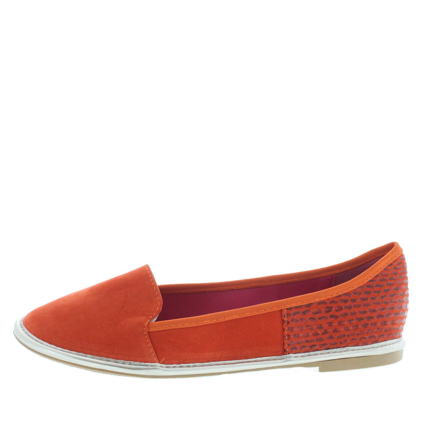 orange flat shoes