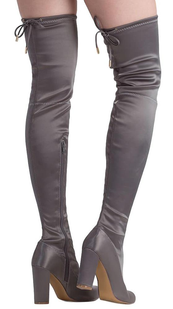 thigh high fitted boots