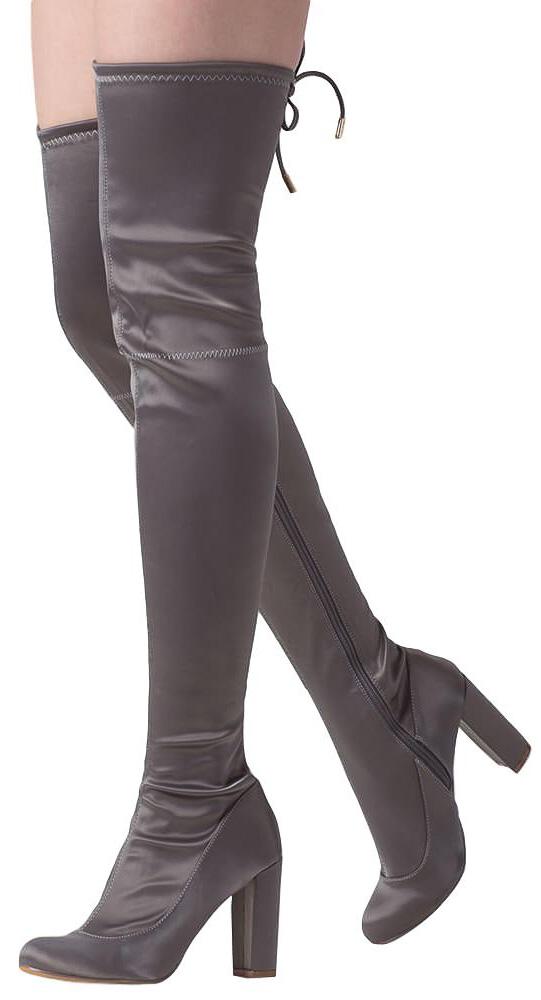 thigh high drawstring boots