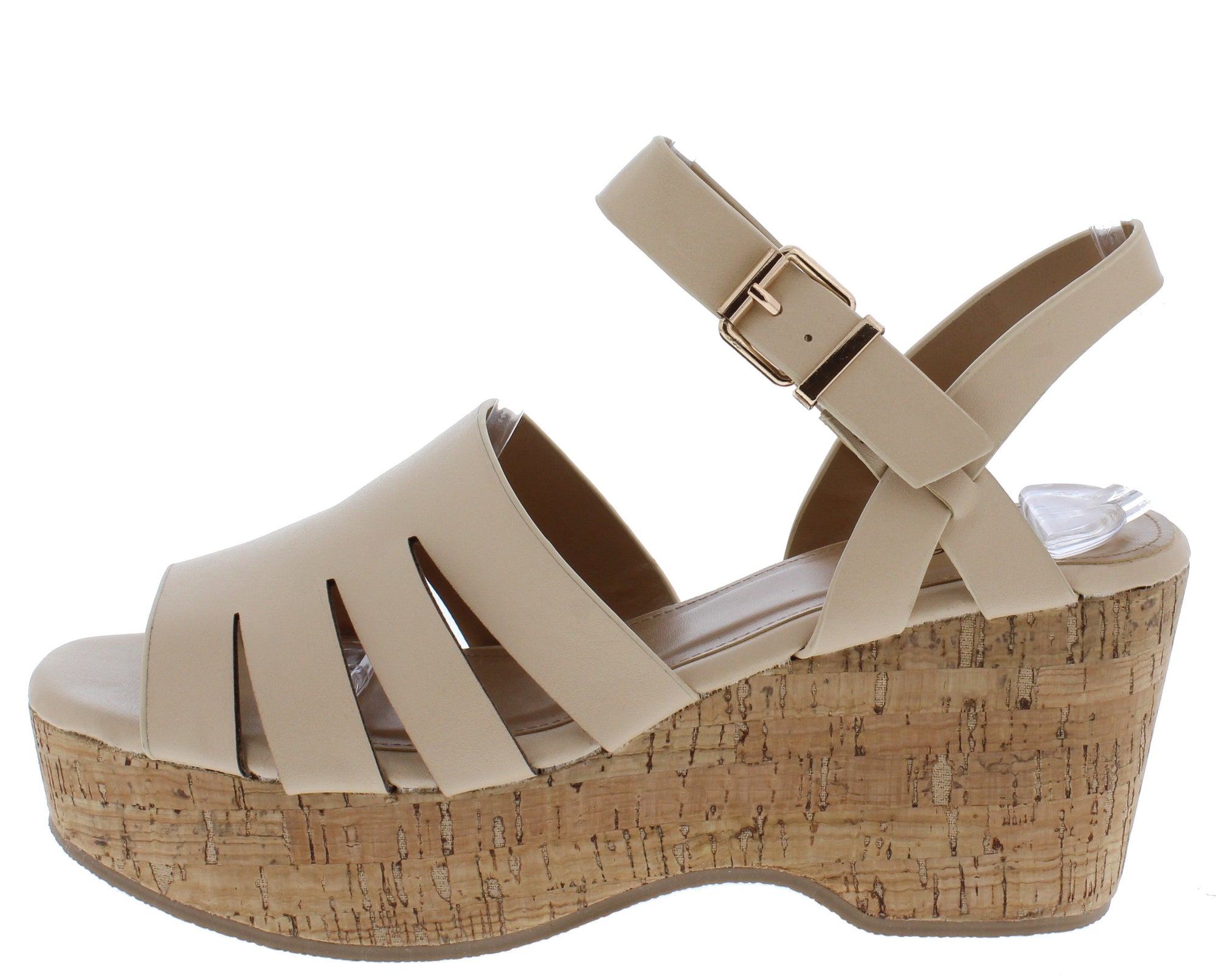 cute nude wedges