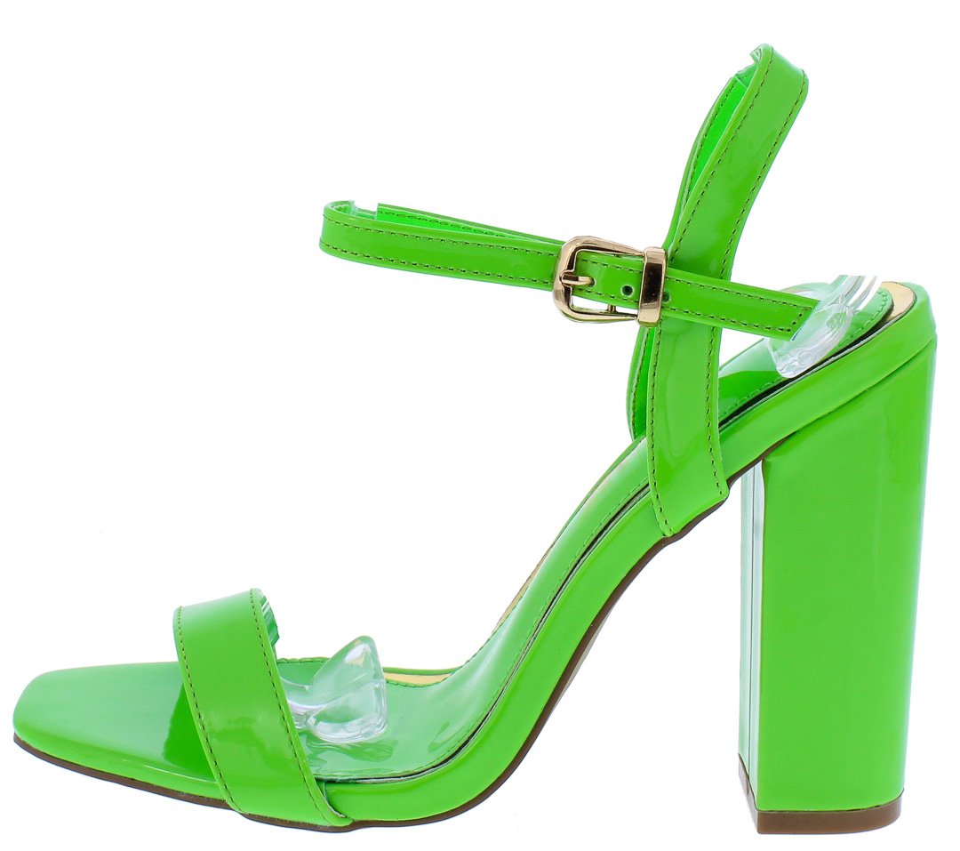 green block heel shoes