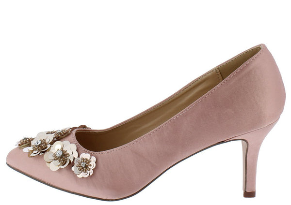 mauve kitten heels