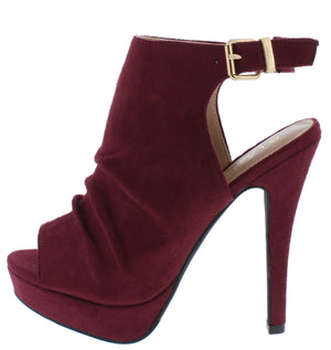 burgundy heels cheap