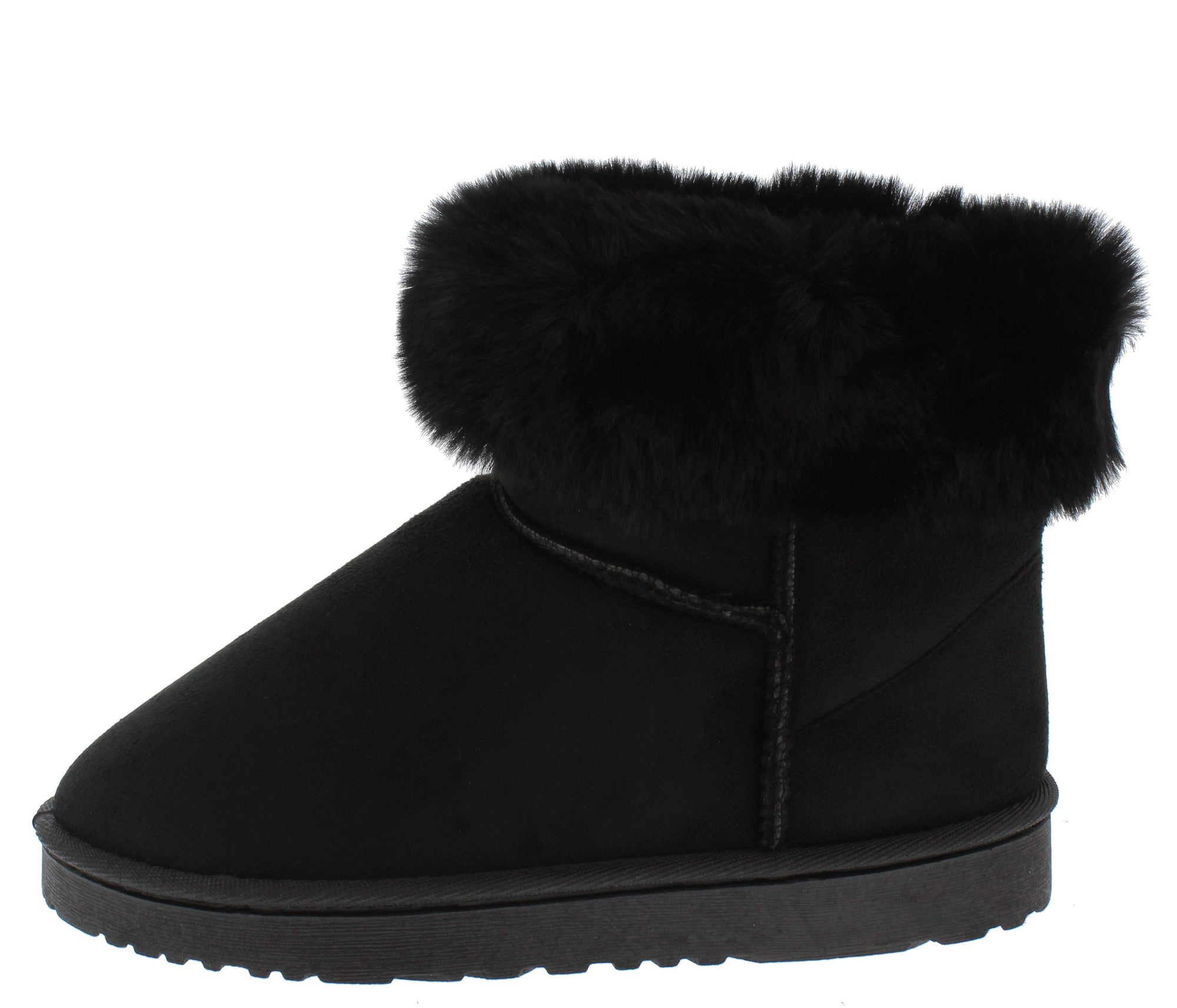 black fluffy shoes