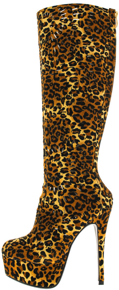 platform leopard boots