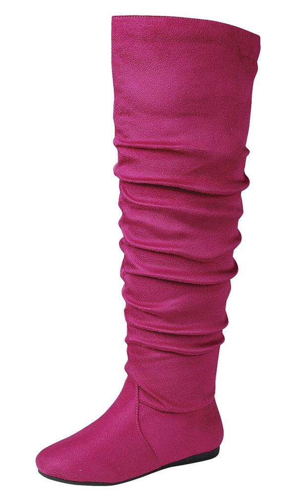 fuschia boots