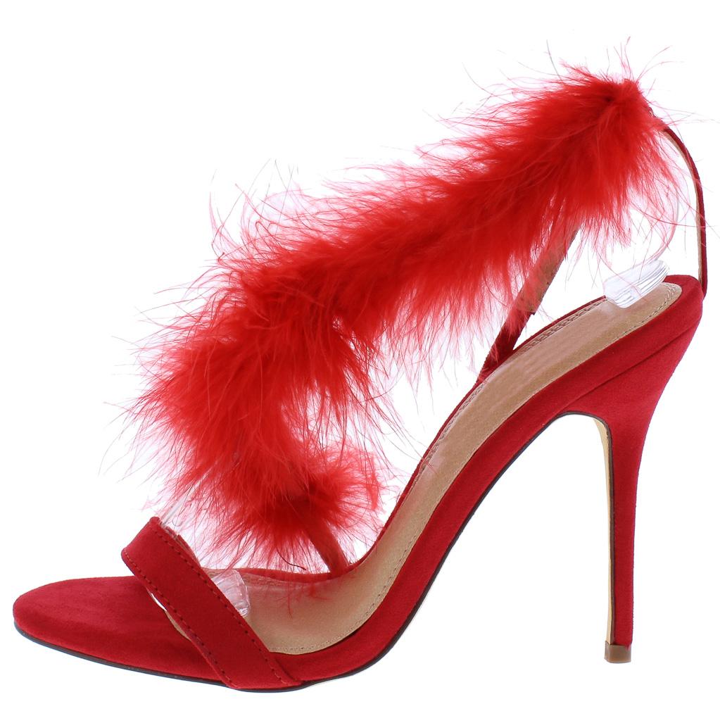 red feather strap heels