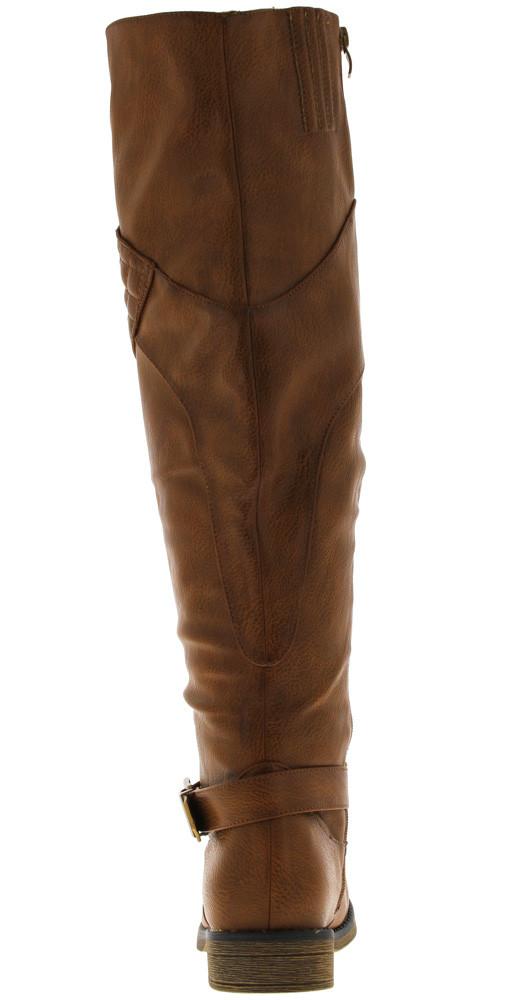 Zoey8w Cognac Quilted Riding Boots From 