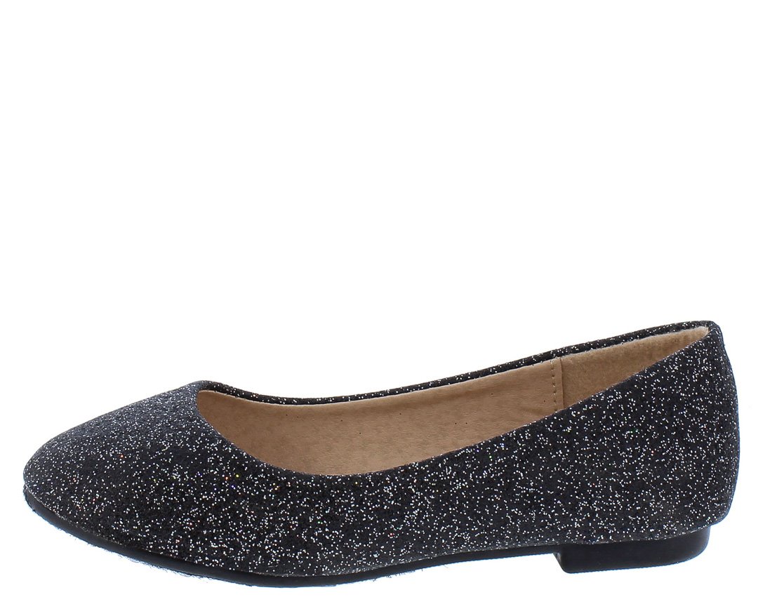 black sequin flats womens