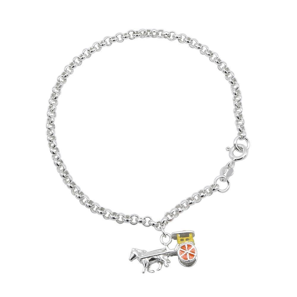 Box Chain with Rolo Chain Bracelet with Dangling Puff Heart and Cut-Out  Heart 925 Sterling Silver Dangling Charm Bracelet Philippines