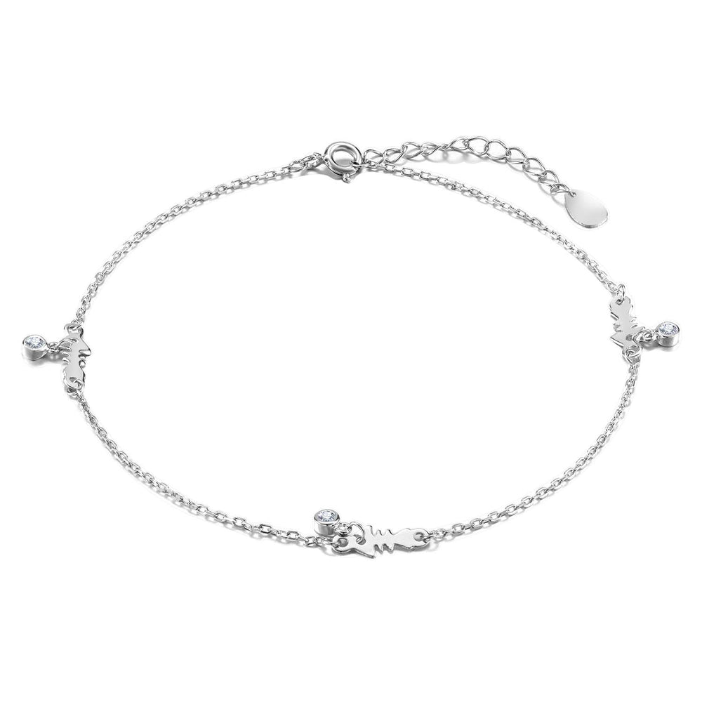 Women's Bracelet - Tiny Fish Zinc Silver / adult by Low Tide