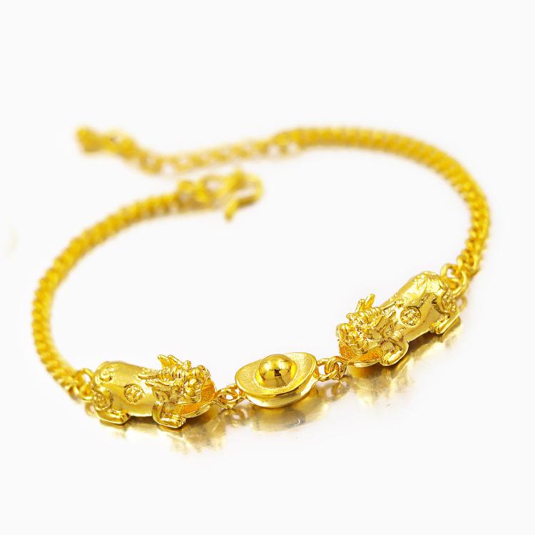 double pixiu gold bracelet meaning